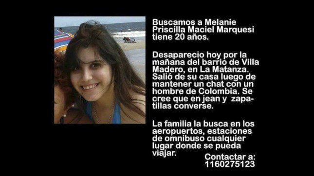 Buscan a una joven de 19 años y se sospecha que fue víctima de trata | Actualidad