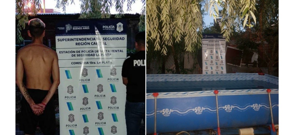 Detenido: armó en su casa la pileta de lona que había robado | Actualidad