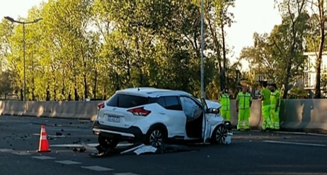 Choque en Panamericana: el conductor abandonó el vehículo | Actualidad