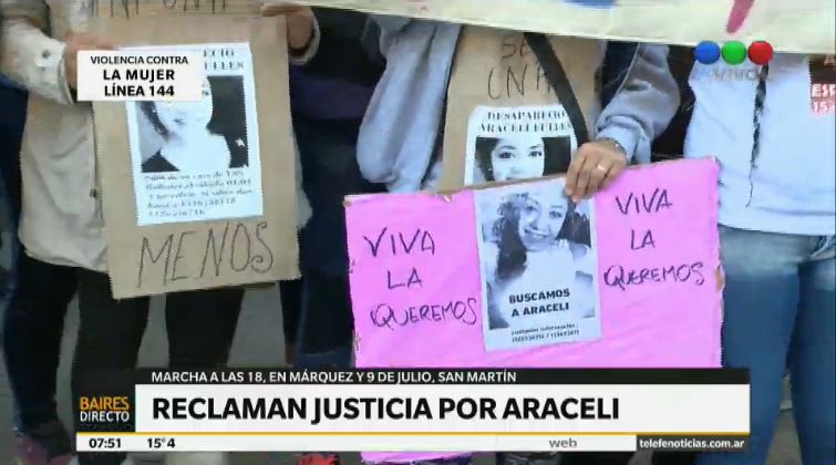Realizarán una marcha para pedir justicia por Araceli | Actualidad