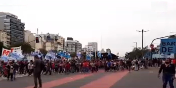 Protesta de movimientos sociales: caos de tránsito en el centro porteño | Actualidad