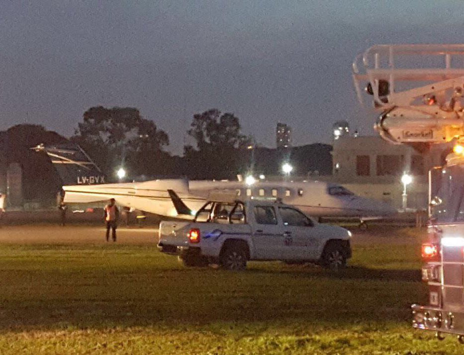 Video: se despistó un avión privado en aeroparque | Actualidad
