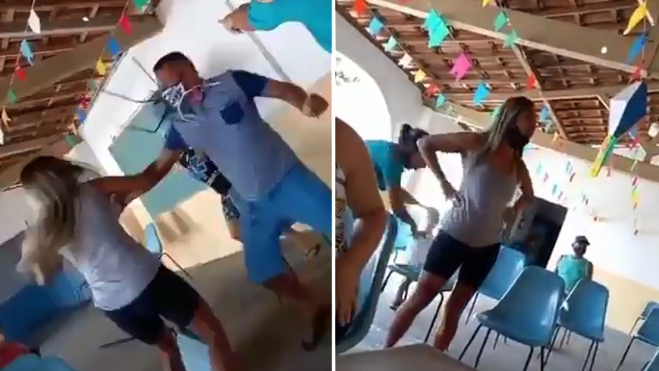 Video escándalo: acompaña a su amante a vacunarse, se encuentra a su esposa y se desata una pelea | Internacionales
