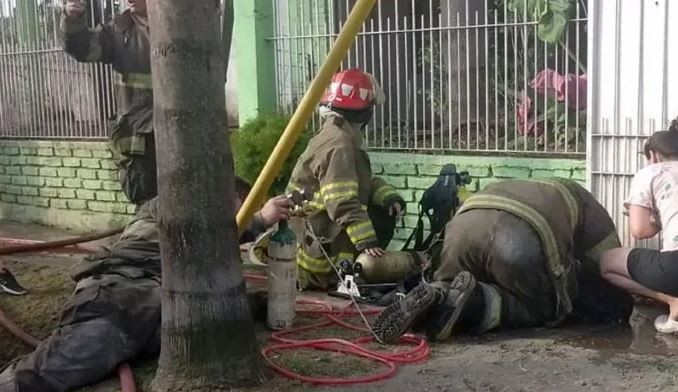 William Morris: bomberos le salvaron la vida a un perro que se desvaneció en medio de un incendio | Actualidad