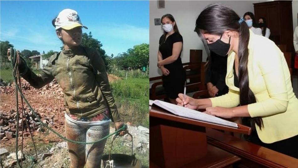 Una chica trabajó de albañil para pagar sus estudios y se recibió de abogada | Internacionales