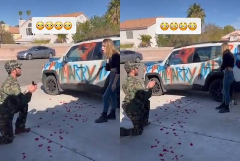 Video: le pintó el auto para pedirle matrimonio y todo terminó mal | Internacionales
