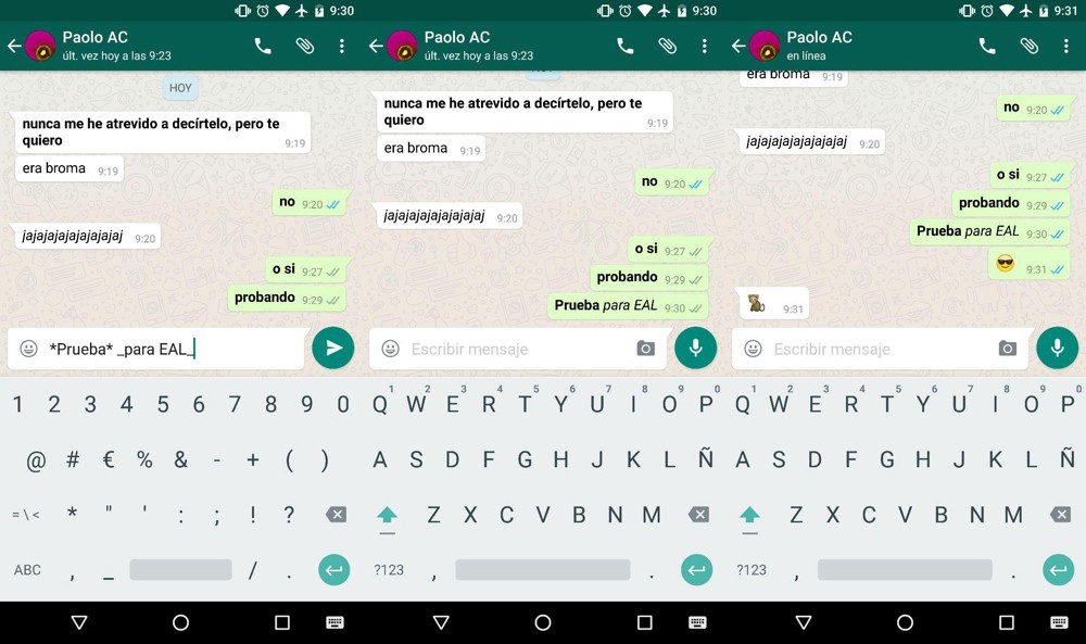 WhatsApp ahora permite utilizar letra negrita e itálica en sus chats | Tecno