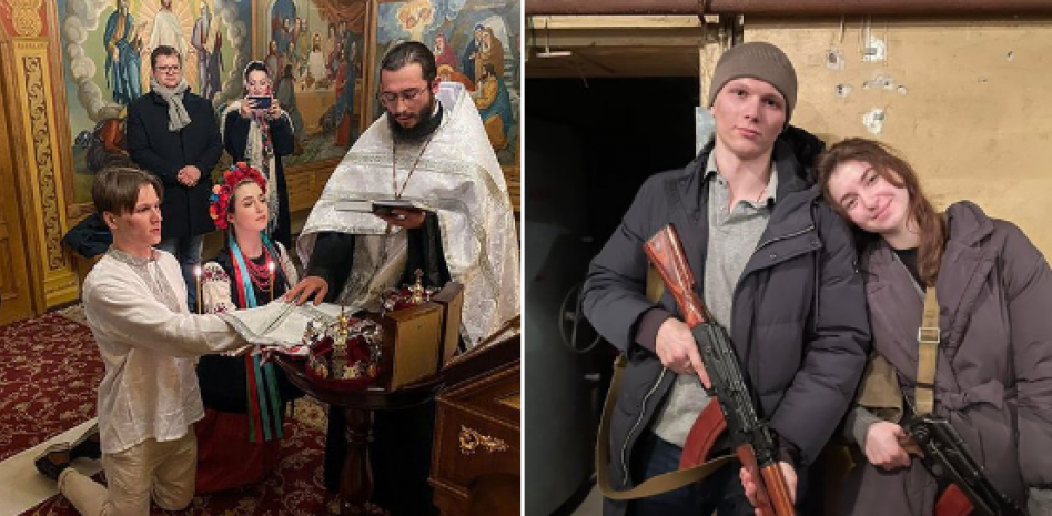 Se casaron en ucrania en plena invasión y al otro día se alistaron en el ejército | Internacionales