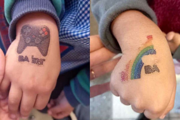 Denuncian que el Gobierno porteño puso tatuajes temporales publicitarios a alumnos de una escuela | Actualidad