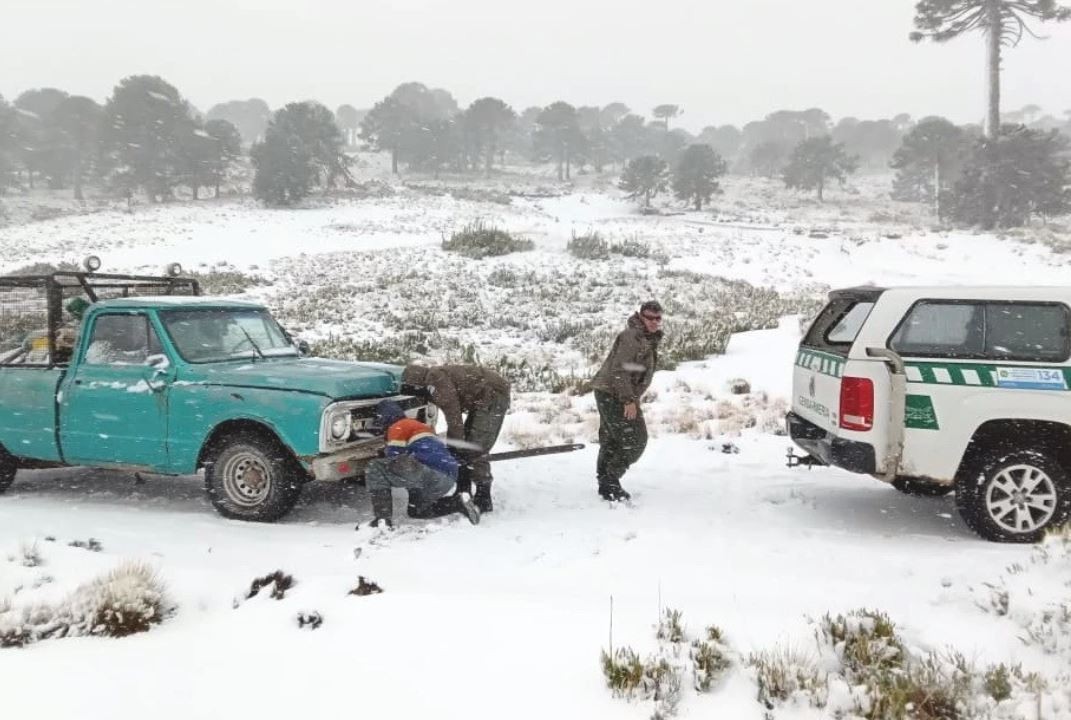 Neuquén: Gendarmería rescató a gente varada por la nieve | Clima, naturaleza y medio ambiente