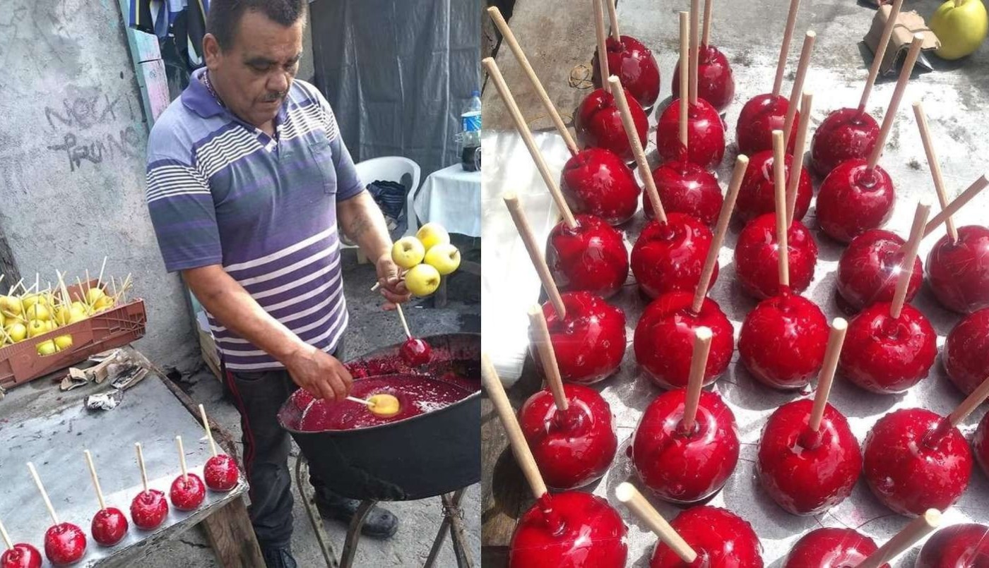 Le pidieron 1500 manzanas caramelizadas a un vendedor callejero y a último momento le cancelaron | Redes