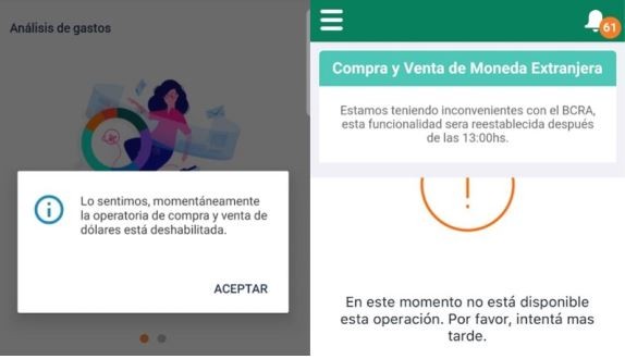 Usuarios reportaron problemas con los homebanking en una jornada financiera caliente | Economía
