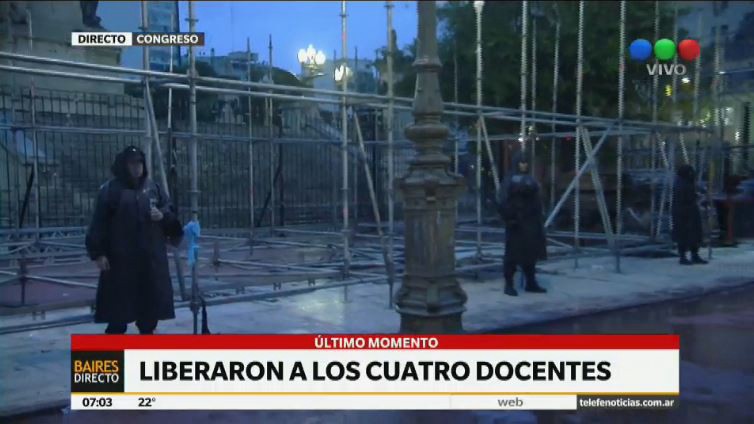 Liberaron a docentes detenidos tras desalojo frente al Congreso | Política