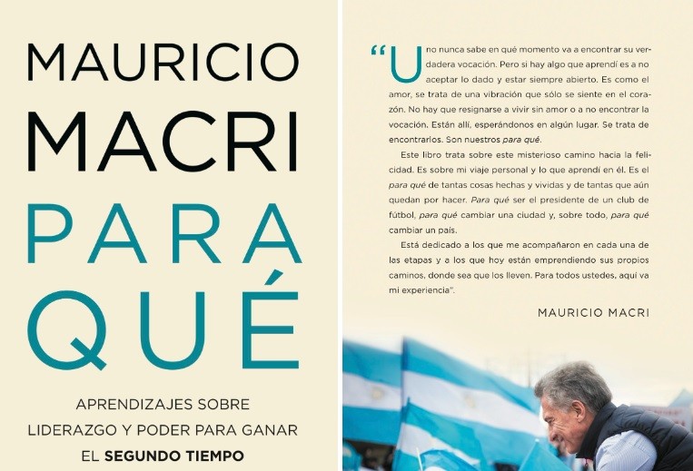 Macri reveló la tapa de "Para qué", su nuevo libro para "poder ganar el segundo tiempo" | Política