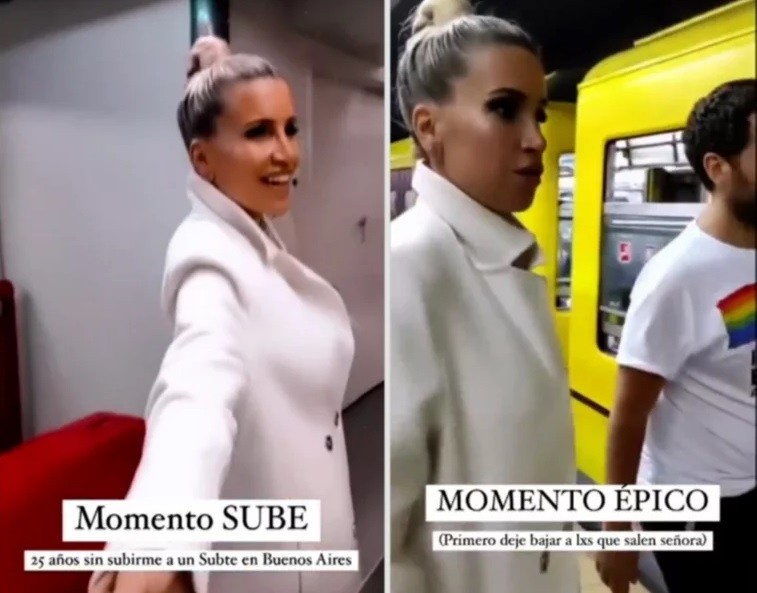 "Momento épico": Florencia Peña mostró su primer viaje en subte tras 25 años | Espectáculos