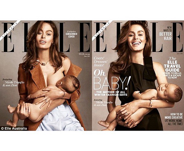 Una modelo amamanta a su bebé para la portada de una revista de moda | Espectáculos