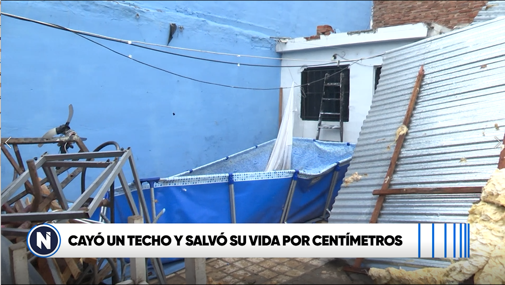 Cayó un techo y salvó su vida por centímetros | Actualidad
