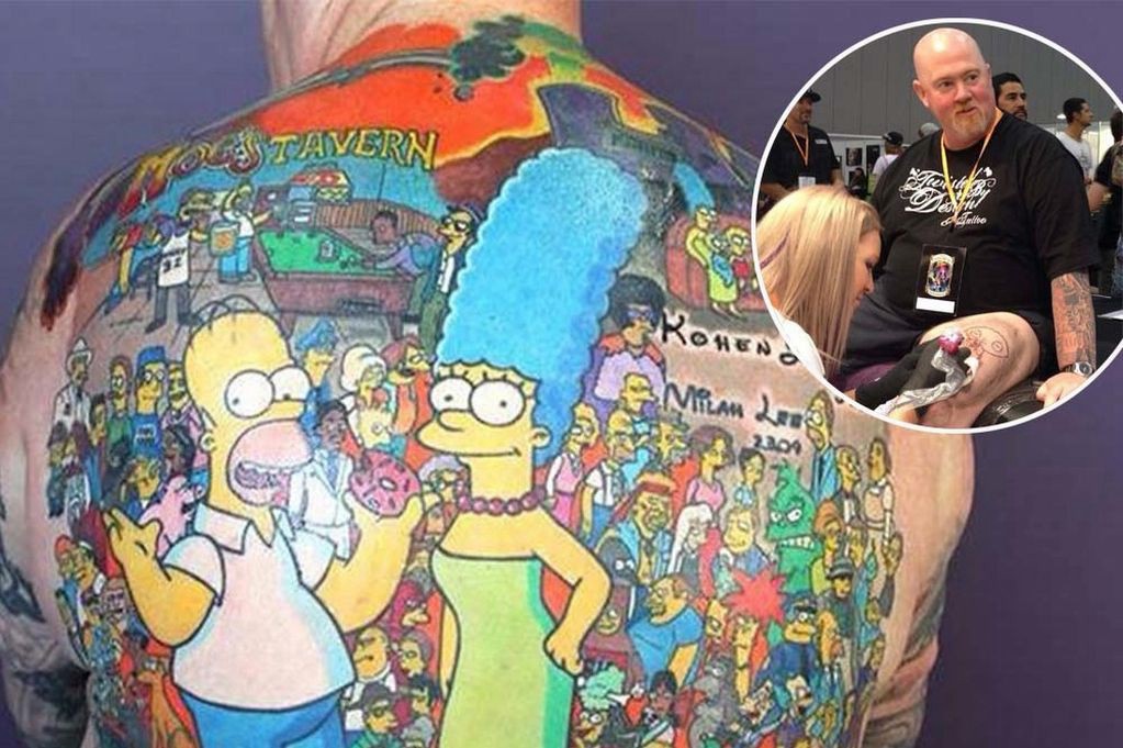 El fan número 1: se hizo más de 200 tatuajes de Los Simpsons | Curiosidades