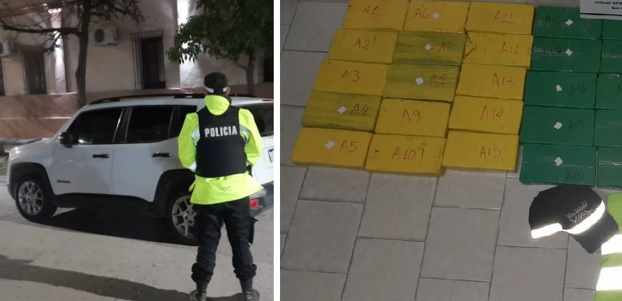 Intentaron escaparon de un control vehicular: llevaban más de 41 kilos de cocaína | Actualidad