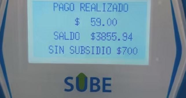 Las lectoras electrónicas de la tarjeta SUBE ya muestran valor del boleto sin subsidio | Actualidad