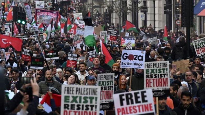 Multitudinaria manifestación en Londres y en otras ciudades europeas a favor de Palestina | Internacionales
