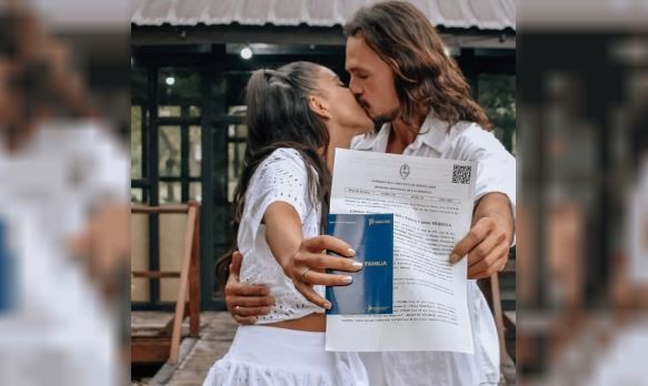 Se casaron Christian Sancho y Celeste Muriega y llegaron tarde a su boda | Espectáculos
