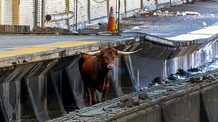 Estados Unidos: un toro interrumpió el tránsito ferroviario en Nueva Jersey | Internacionales
