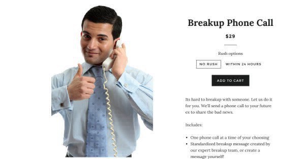 Crean un servicio para tercerizar rupturas amorosas | Curiosidades