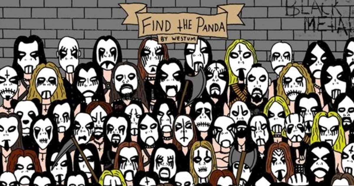 Nuevo viral: ¿encontrás al panda entre los heavy metals? | Curiosidades