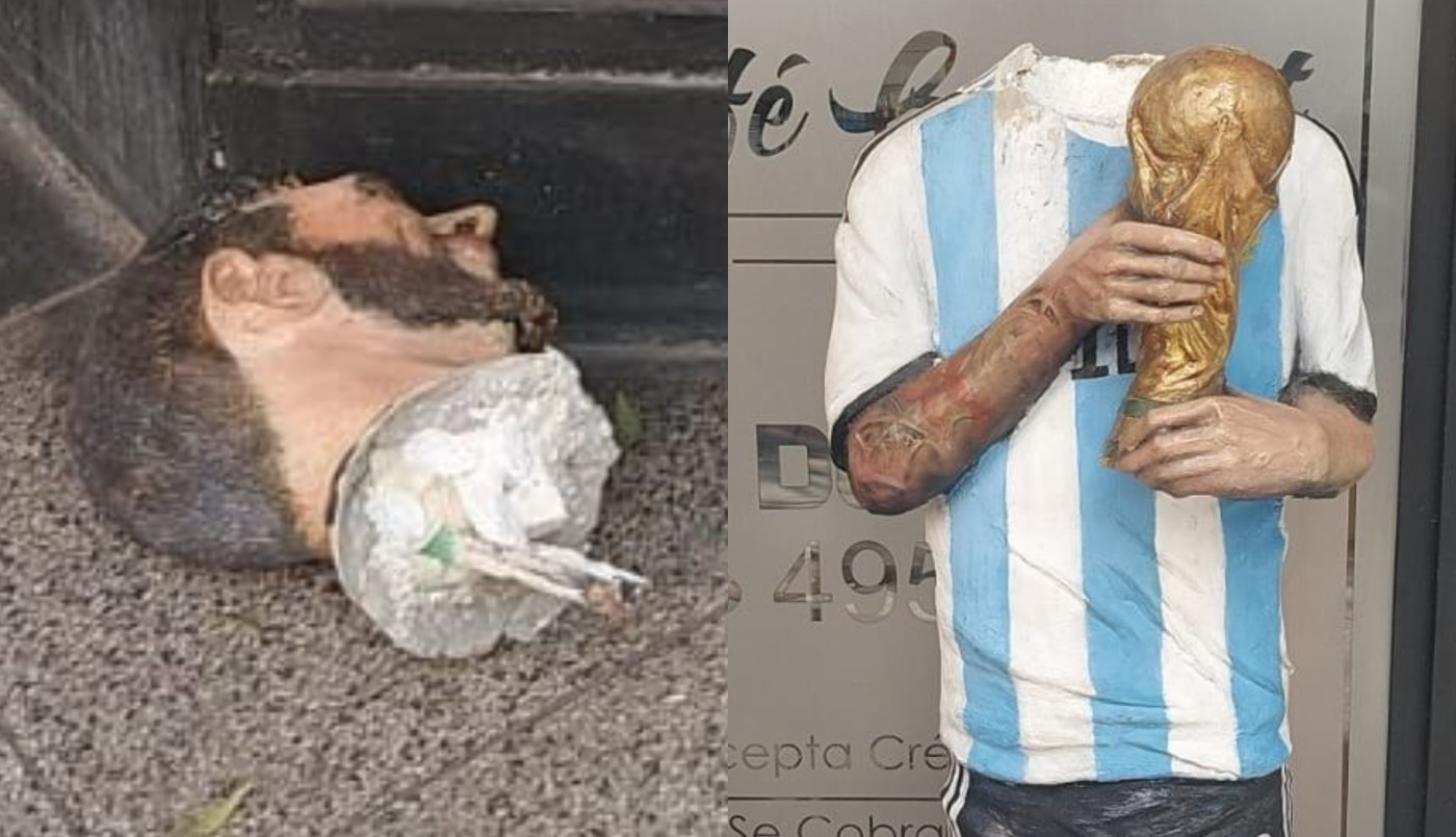 Decapitaron una estatua de Lionel Messi en una cafetería de Mar del Plata | Actualidad