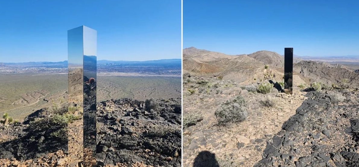 Misterio en el desierto: encontraron un monolito espejado | Internacionales