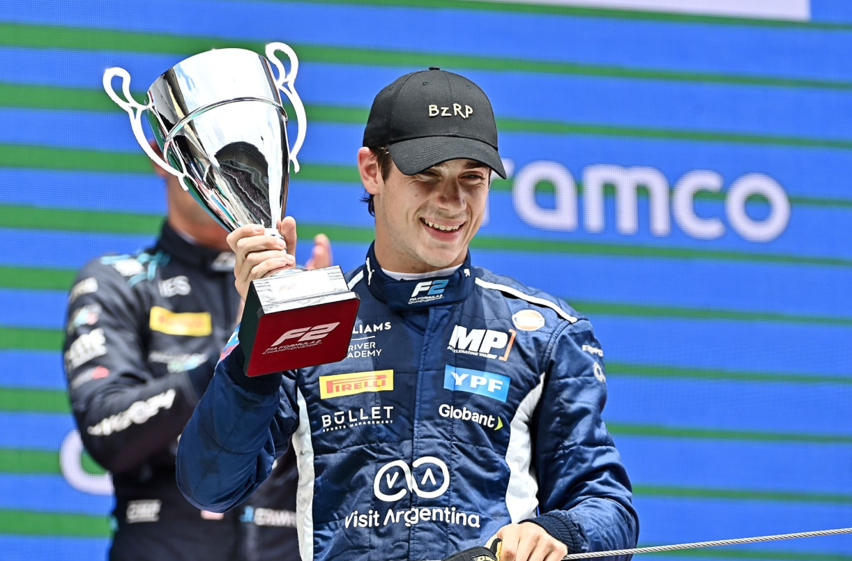 Colapinto redondeó una buena carrera y se subió al podio de la F2 en España | Deportes