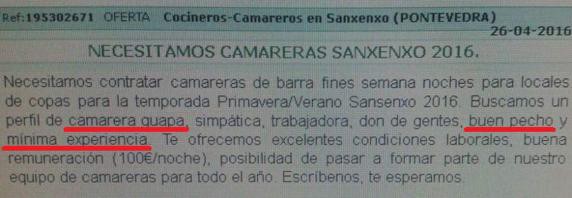 Polémica: un bar buscaba camareras con "buenos pechos y mínima experiencia" | Curiosidades
