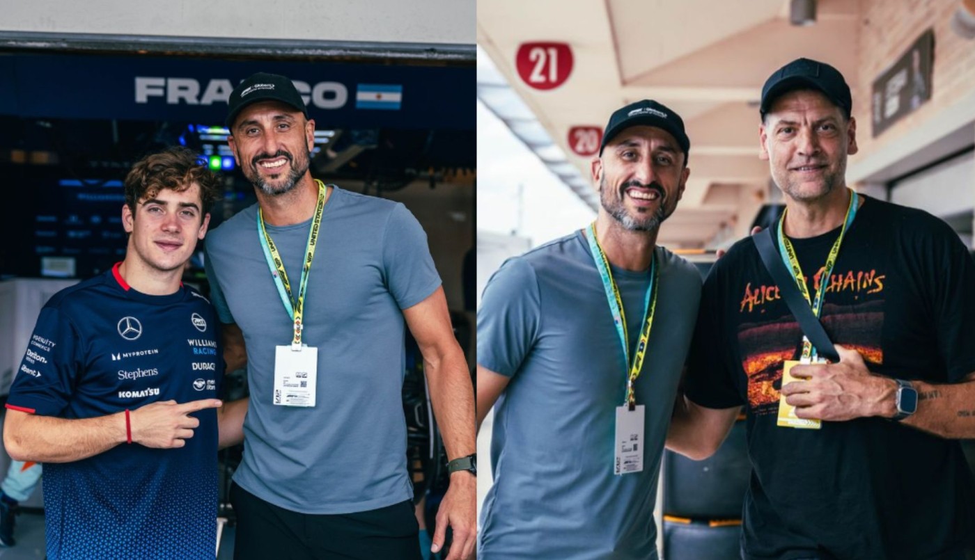 ¡Encuentro de grandes!: Colapinto recibió a Ginóbili y Oberto en Austin | Deportes