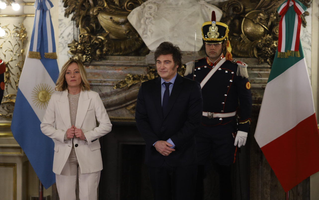 Javier Milei recibió Giorgia Meloni en la Casa Rosada | Política