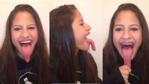 Conocé a la chica con la lengua más larga del mundo | Curiosidades