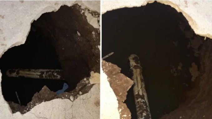 Se hundió el pozo negro y la casa corre peligro de derrumbe | Actualidad