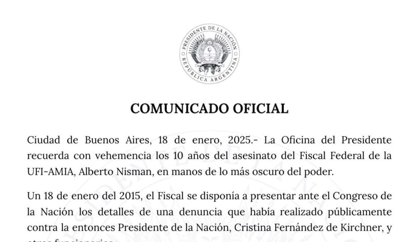 El Gobierno aseguró que Nisman fue "asesinado por lo más oscuro del poder" | Política