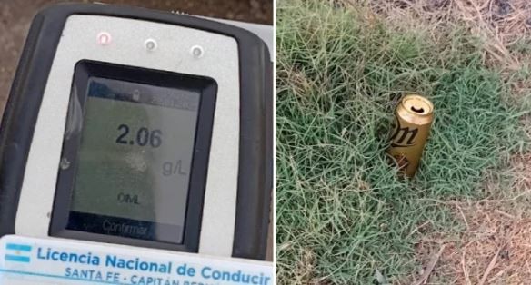 Dio positivo en alcoholemia y destapó una lata de cerveza en medio del operativo | Actualidad