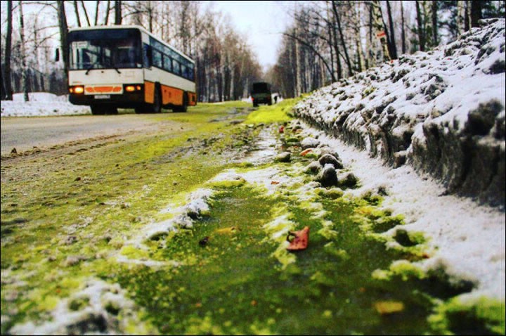 Misterio por la nieve verde en una ciudad rusa | Curiosidades