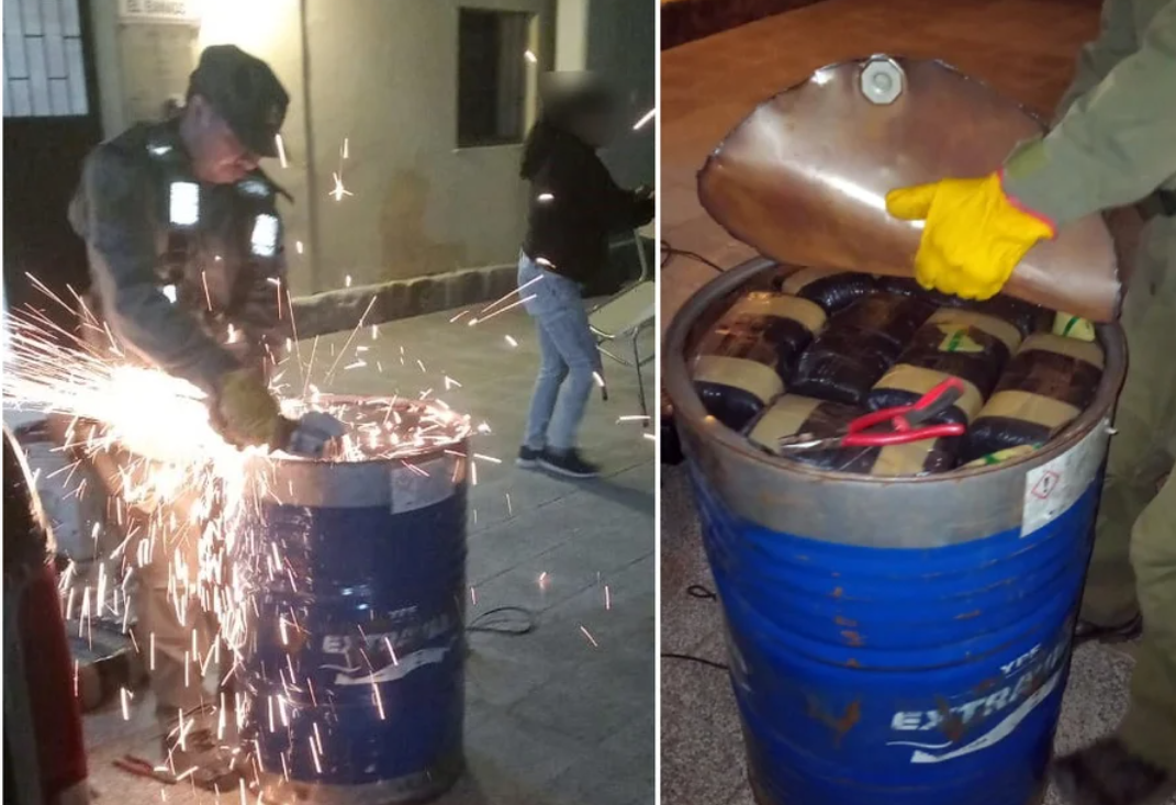 Rellenó un tambor de combustible y trasladó en el chasis de su camioneta 114 kilos de hojas de coca | Actualidad