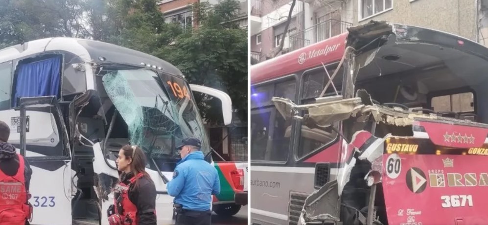 Choque entre dos colectivos en Belgrano: varios heridos y trasladados | Actualidad