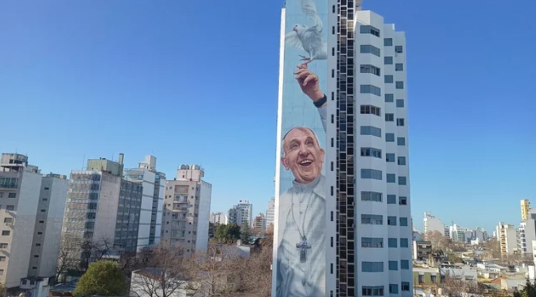 Inauguraron en La Plata el mural más grande del mundo dedicado al papa Francisco | Actualidad