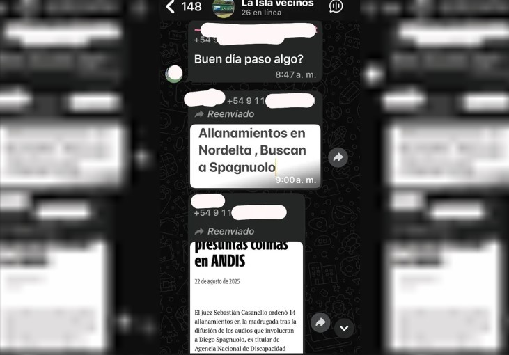 Se filtraron los chats de los vecinos de La Isla de Nordelta durante el allanamiento a Spagnuolo | Actualidad