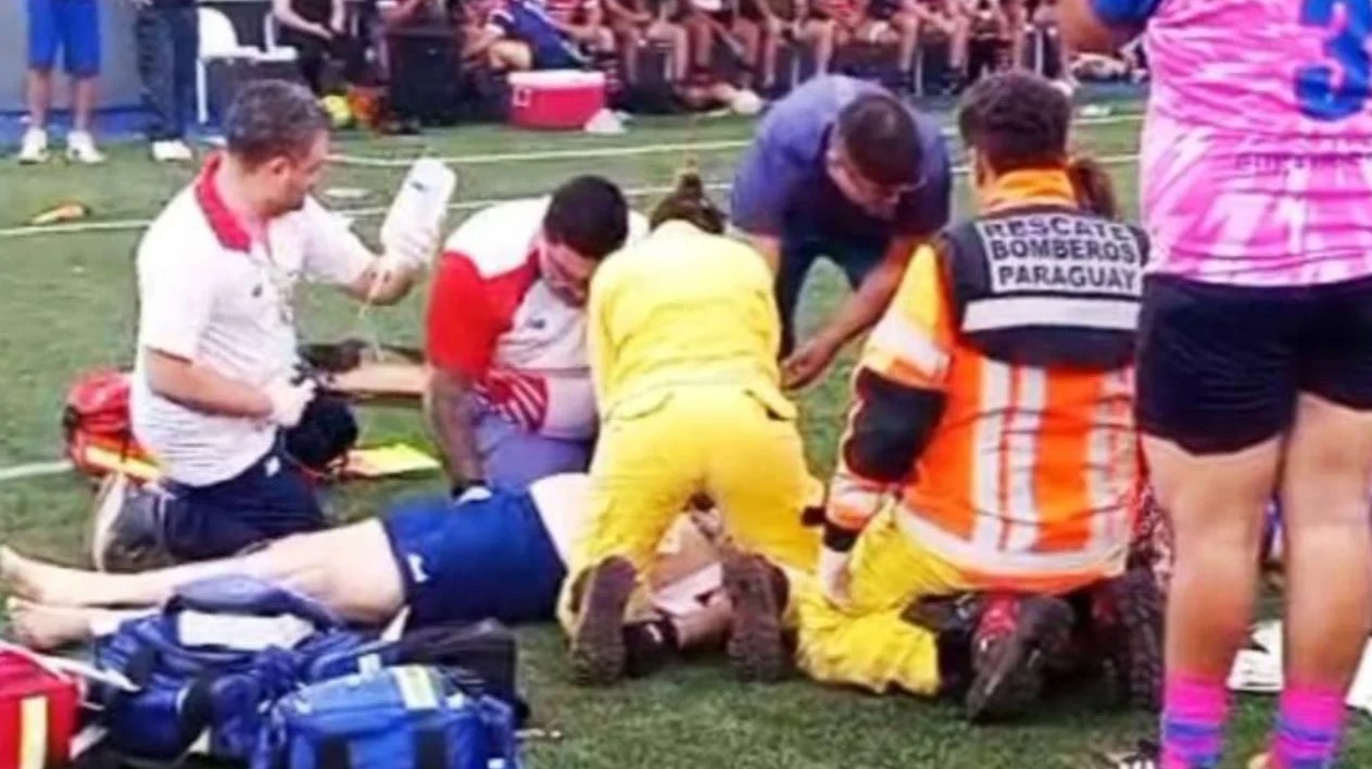 Rugbier argentino cayó desplomado y murió en pleno partido en Paraguay | Deportes