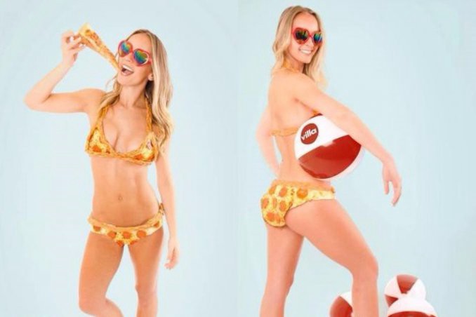 Curvas deliciosas: venden bikinis de pizza | Curiosidades