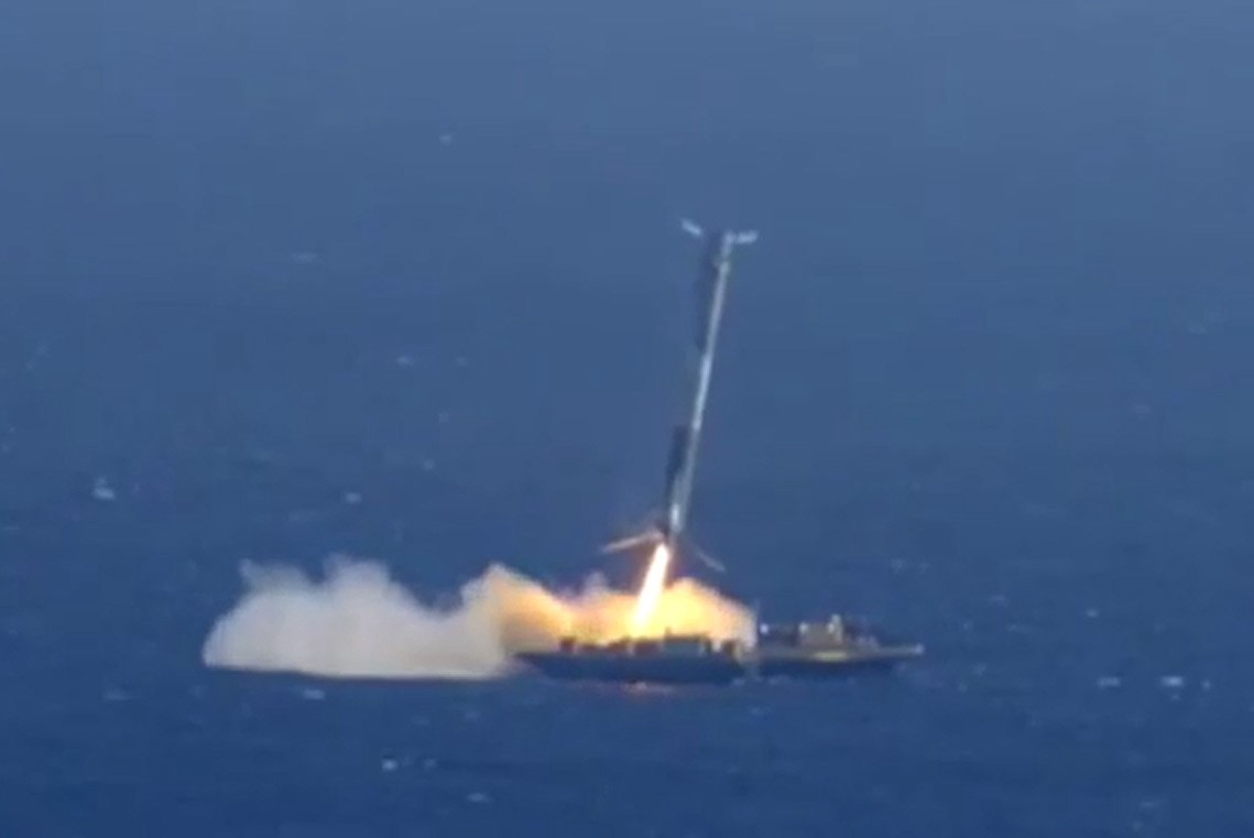 Video muestra al cohete espacial cayendo al mar | Internacionales