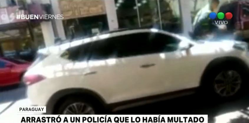Paraguay: conductor arrastró a un policía en el capó | Internacionales