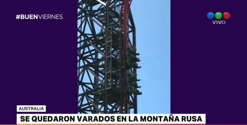 Seis personas quedaron atrapadas en una montaña rusa de Australia | Internacionales