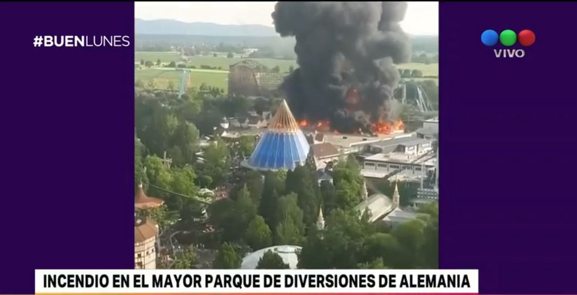 Evacúan un parque de diversiones en Alemania por un incendio | Internacionales